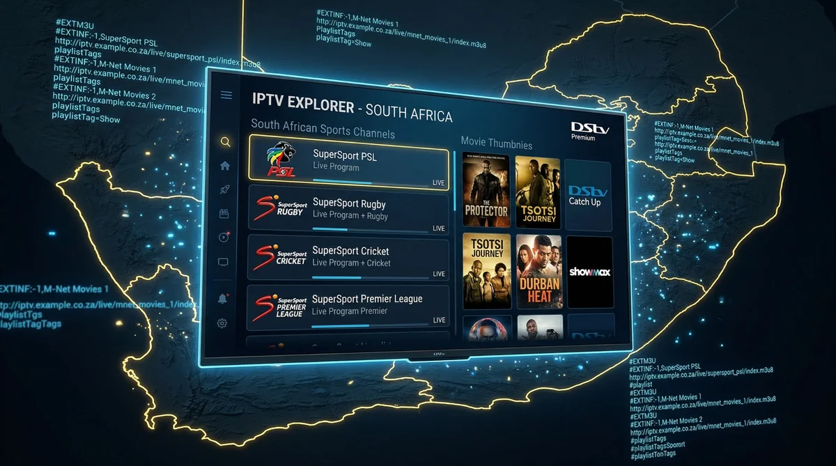 IPTV M3U8 Playlist South Africa 2026 — 34000+ Channels